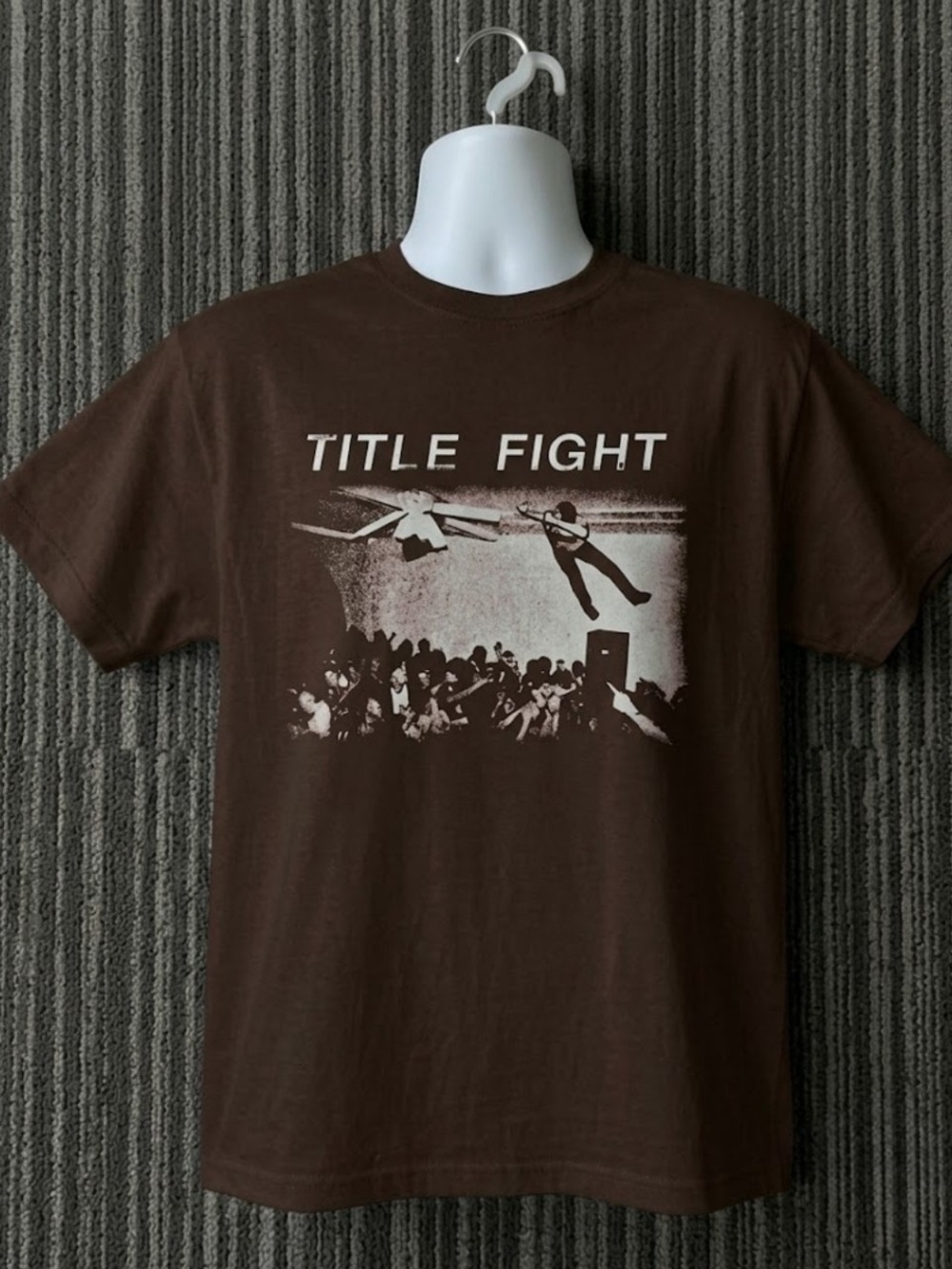 Title Fight Band Graphic T-Shirt Brown Hardcore Punk Gildan Cotton Tee